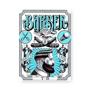 Quadro Decorativo - Barbearia Vintage Barba Tatuagem