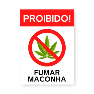 Quadro Decorativo Proibido Fumar Maconha