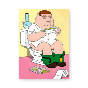 Quadro Decorativo - Peter Griffin Cigarro Banheiro