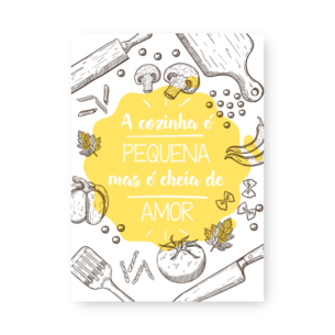 Quadro Decorativo - Cozinha Pequena Cheia Amor