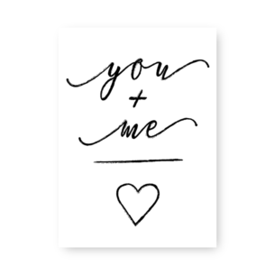 Quadro Decorativo - You Me Coracao Preto