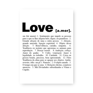 Quadro Decorativo - Love Definicao Dicionario