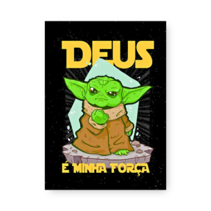 Quadro Decorativo - Baby Yoda Deus Forca