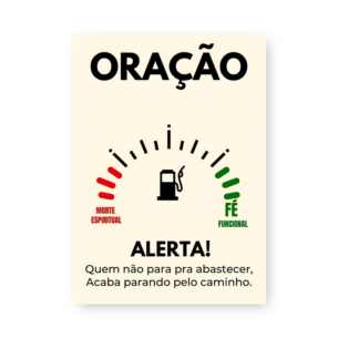 Quadro Decorativo Oracao Medidor Fe Abastecer