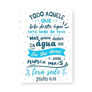 Quadro Decorativo Versiculo Biblico Joao Agua