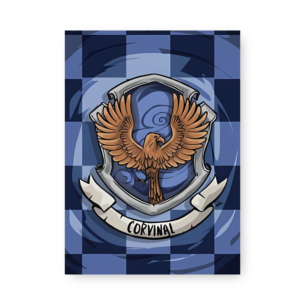 Quadro Decorativo - Harry Potter Corvinal Escudo Azul Corvo