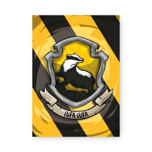 Quadro Decorativo - Harry Potter Lufa Lufa Emblema Texugo