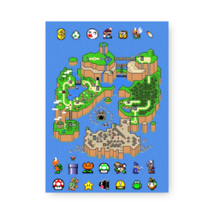 Quadro Decorativo - Super Mario World Mapa