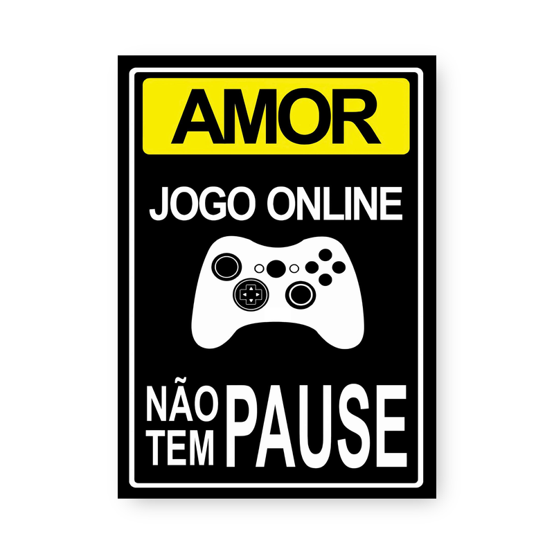 Quadro Decorativo - Amor Jogo Online Controls