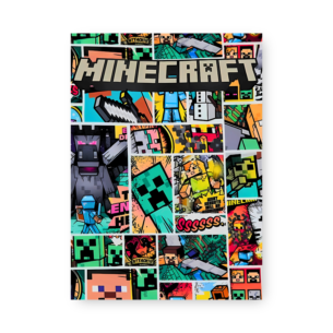 Quadro Decorativo - Minecraft Personagens Colorido