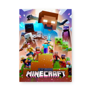 Quadro Decorativo - Minecraft Personagens Aventura