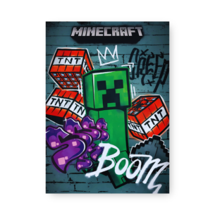 Quadro Decorativo - Minecraft Creeper Minecraft Tnt Graffiti