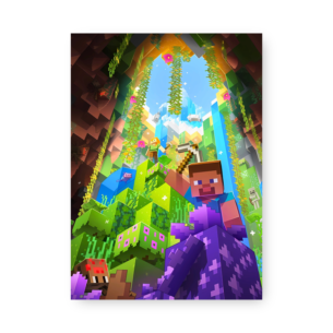 Quadro Decorativo - Minecraft Steve Alex Caverna