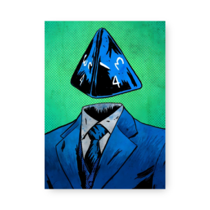 Quadro Decorativo - Rpg Homem Tetraedro Surrealista