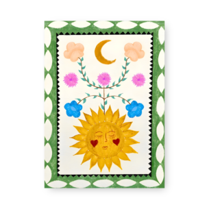 Quadro Decorativo - Fonte Folk Sol Lua