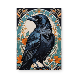 Quadro Decorativo - Corvo Art Nouveau