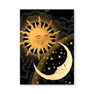 Quadro Decorativo - Sol E Lua Ilustracao