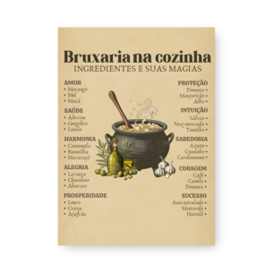 Quadro Decorativo Ingredientes Magicos Cozinha
