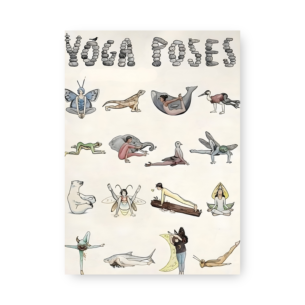Quadro Decorativo Yoga Poses Ilustradas Animais