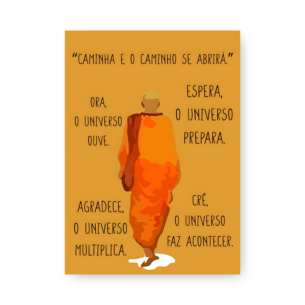 Quadro Decorativo Monge Caminhando Universo Abrira