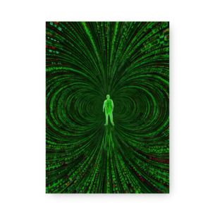 Quadro Decorativo Humano Tunnel Digital Verde