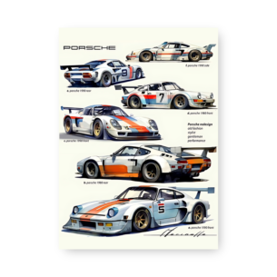 Quadro Decorativo - Porsche Carros Design Vintage