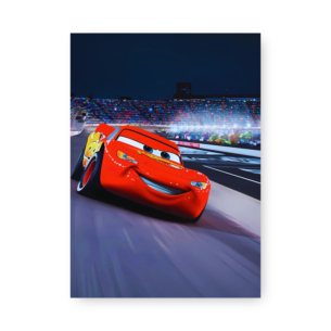 Quadro Decorativo - Relampago Mcqueen Corrida Noturna