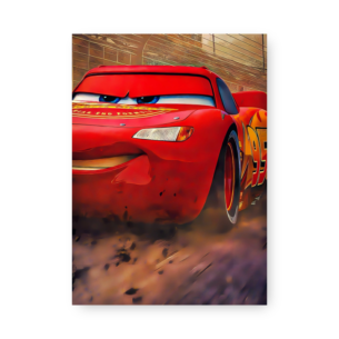 Quadro Decorativo - Relampago Mcqueen Correndo Pista