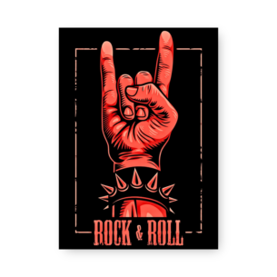 Quadro Decorativo - Rock Roll Mao Chifrada