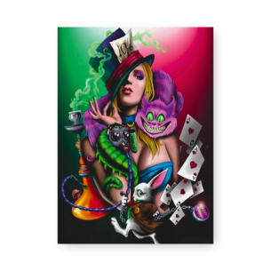 Quadro Decorativo - Alice Chapeleiro Gato Risonho