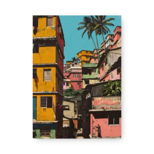 Quadro Decorativo Favela Casas Coloridas Palma