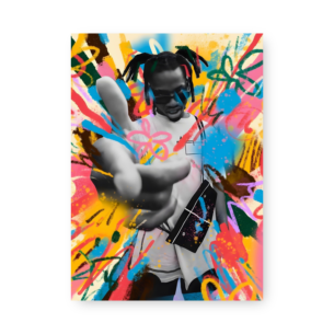 Quadro Decorativo Arte Urbana Jovem Colorido