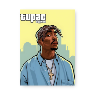 Quadro Decorativo Tupac Shakur Ilustracao