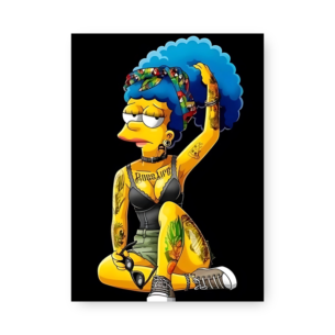 Quadro Decorativo - Marge Tatuada Estilo Punk