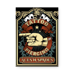 Quadro Decorativo - Skull Coroa Tattoo Piercing