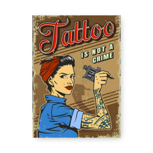 Quadro Decorativo - Vintage Tatuagem Nao Crime