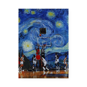 Quadro Decorativo Imagem Basquete Noite Estrelada