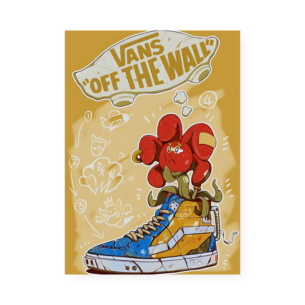 Quadro Decorativo Flor Sorridente Em Tenis