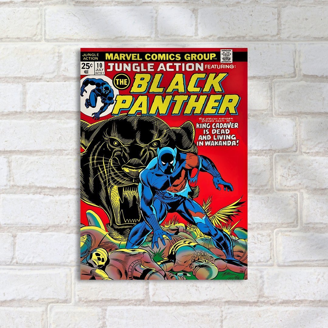Quadro Decorativo Pantera Negra Jungle Action - Imagem 2