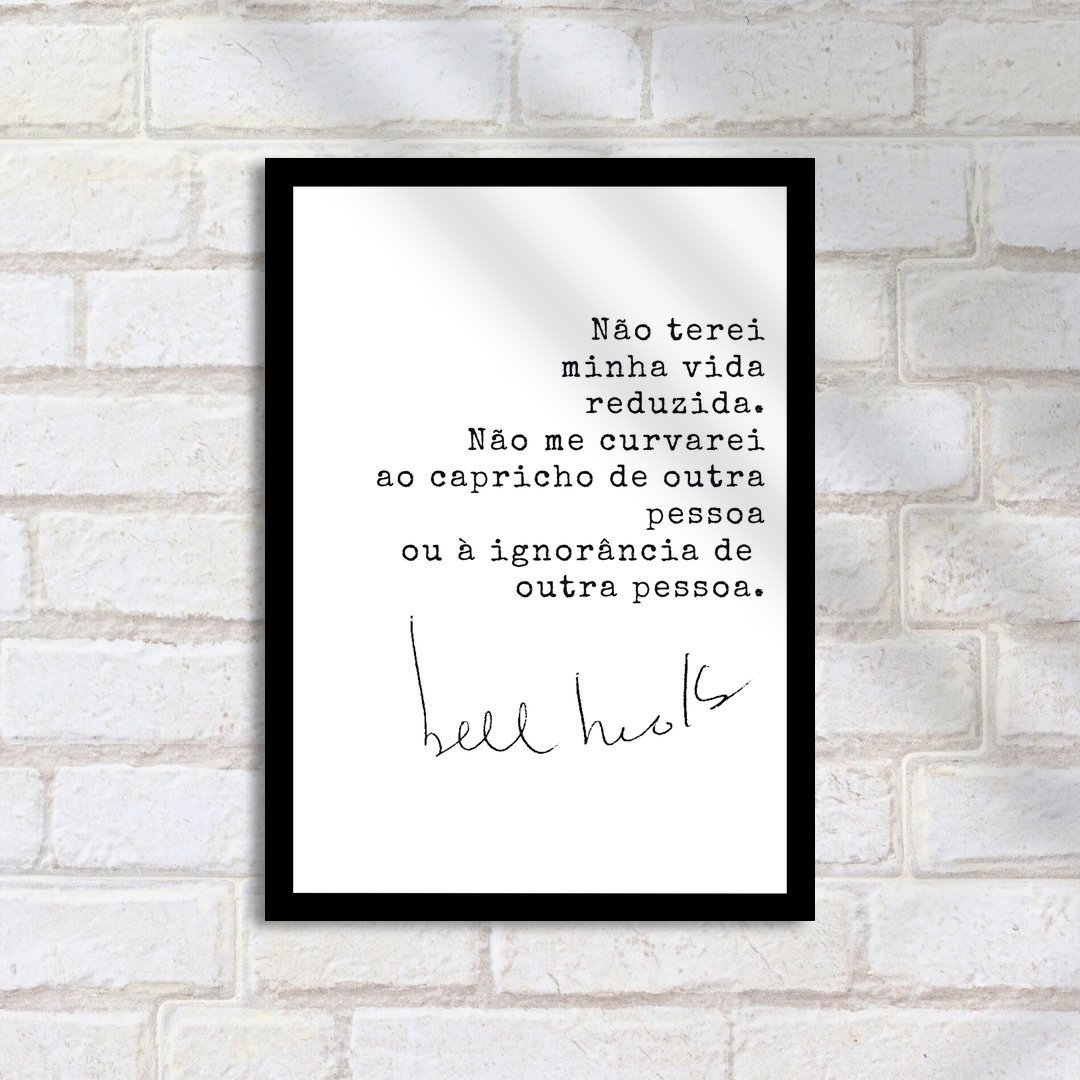 Quadro Decorativo Não Terei Minha Vida Reduzida - Imagem 2