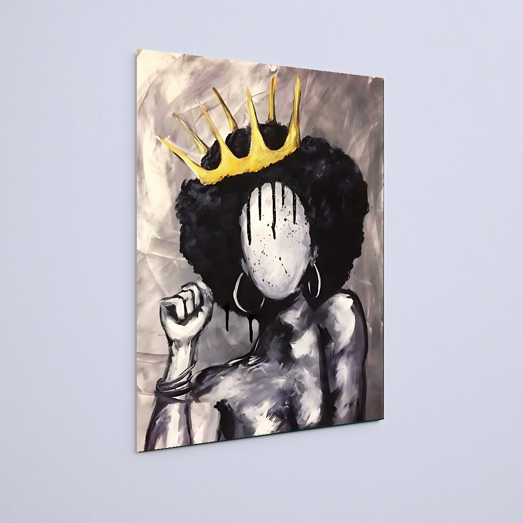 Quadro Decorativo Arte Coroa Afro Minimalista - Imagem 3