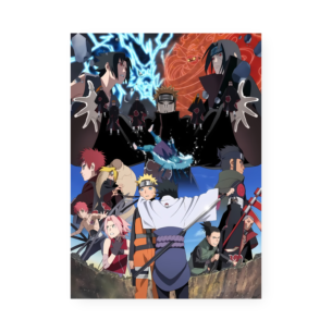 Quadro Decorativo Naruto Sasuke Akatsuki Batalha