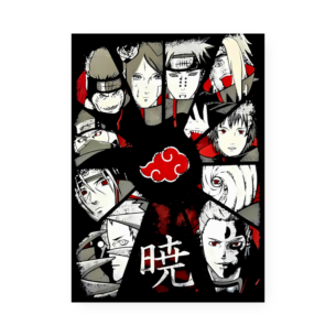 Quadro Decorativo Akatsuki Membros Naruto Poster