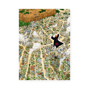 Quadro Decorativo Pain Cidade Destruicao Naruto