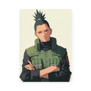 Quadro Decorativo Shikamaru Serio Jaleco Verde