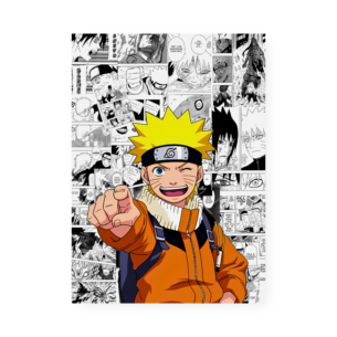 Quadro Decorativo Naruto Apontando Manga Collage