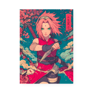 Quadro Decorativo Sakura Kunai Flores Cerejeira