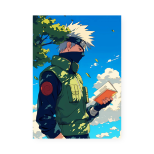 Quadro Decorativo Kakashi Lendo Livro
