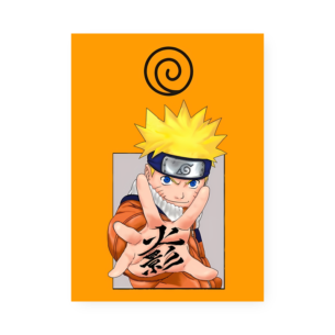 Quadro Decorativo Naruto Jutsu Mao Laranja