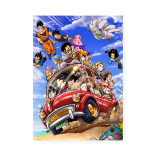 Quadro Decorativo Dragon Ball Personagens Carro